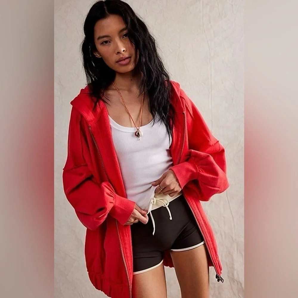 Free People Lucky Zip-Up Size Large NWT